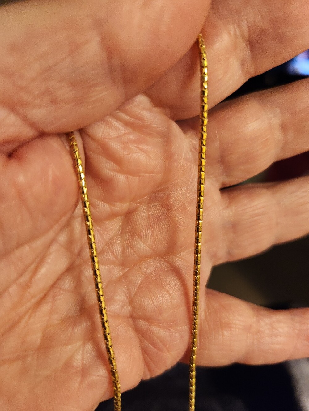 Vintage 14K Box Chain ,24" In EUC■ FIRM ● Read Below